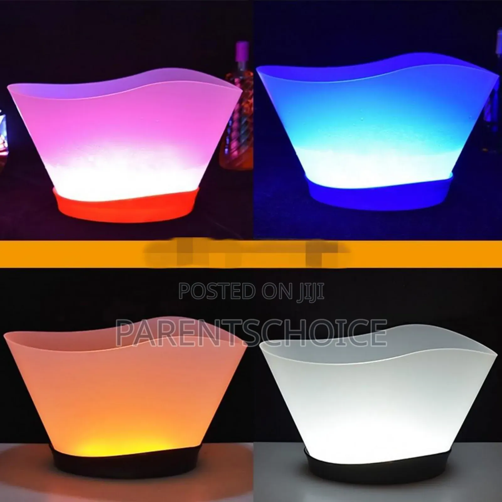 Rechargeable Led Light Up Plastic Ice Bucket 12l