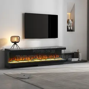New Modern 3 Sided Glass Electric Fireplace Lights (1.2mtr / 4ft)
