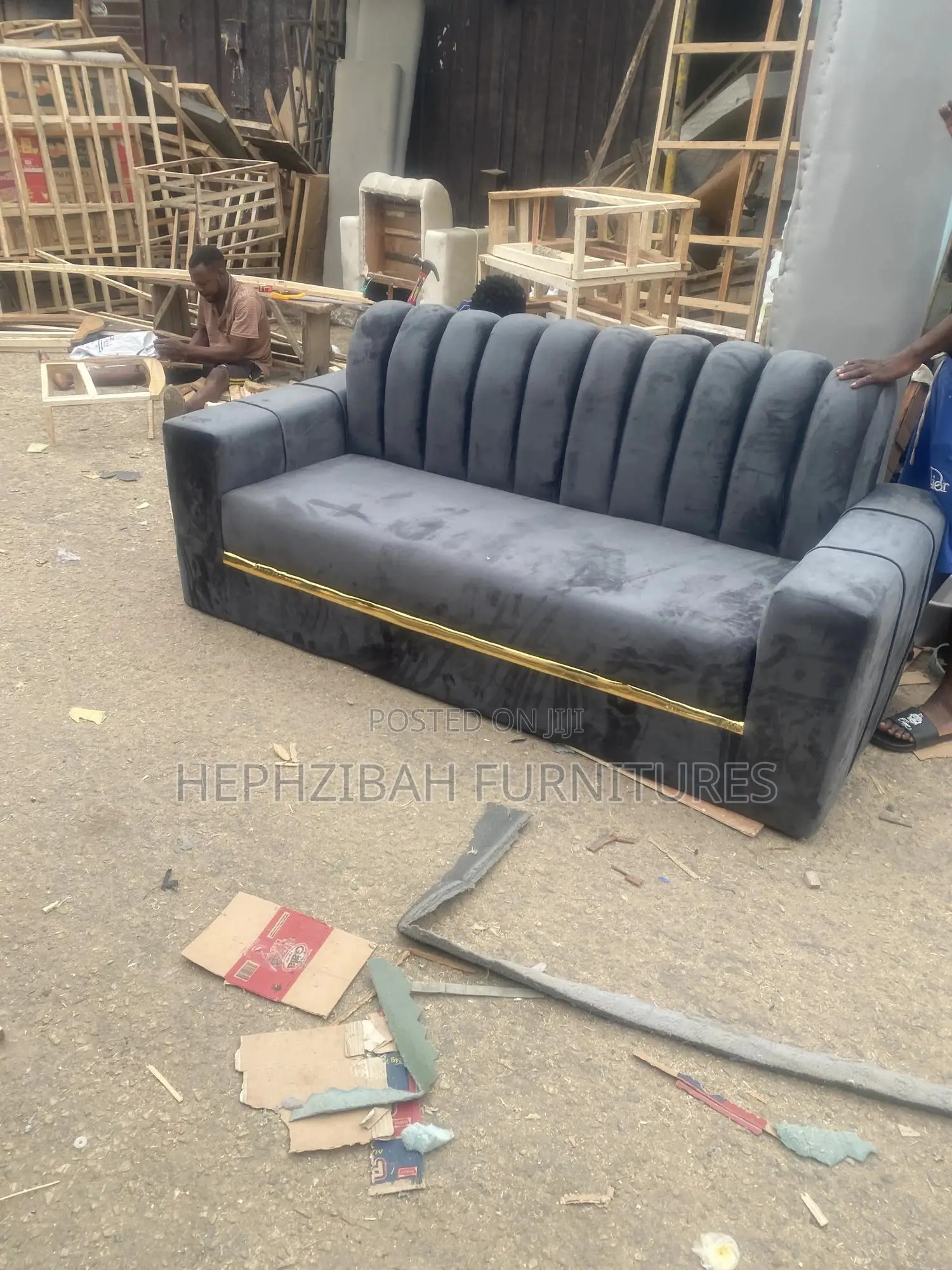 7 Seater Modern Grey Sofa