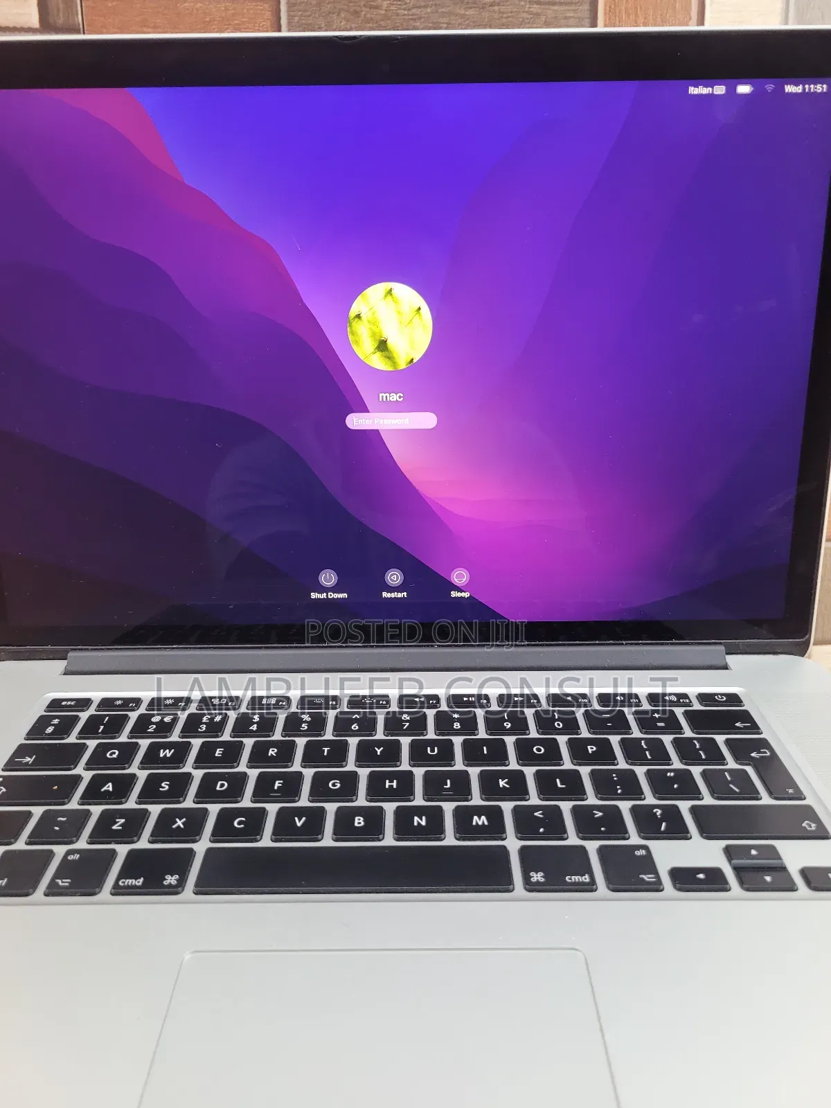 Laptop Apple MacBook Pro 2015 16GB Intel Core I7 SSD 256GB