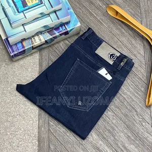 Classic Designer Blue Color Jeans Trousers