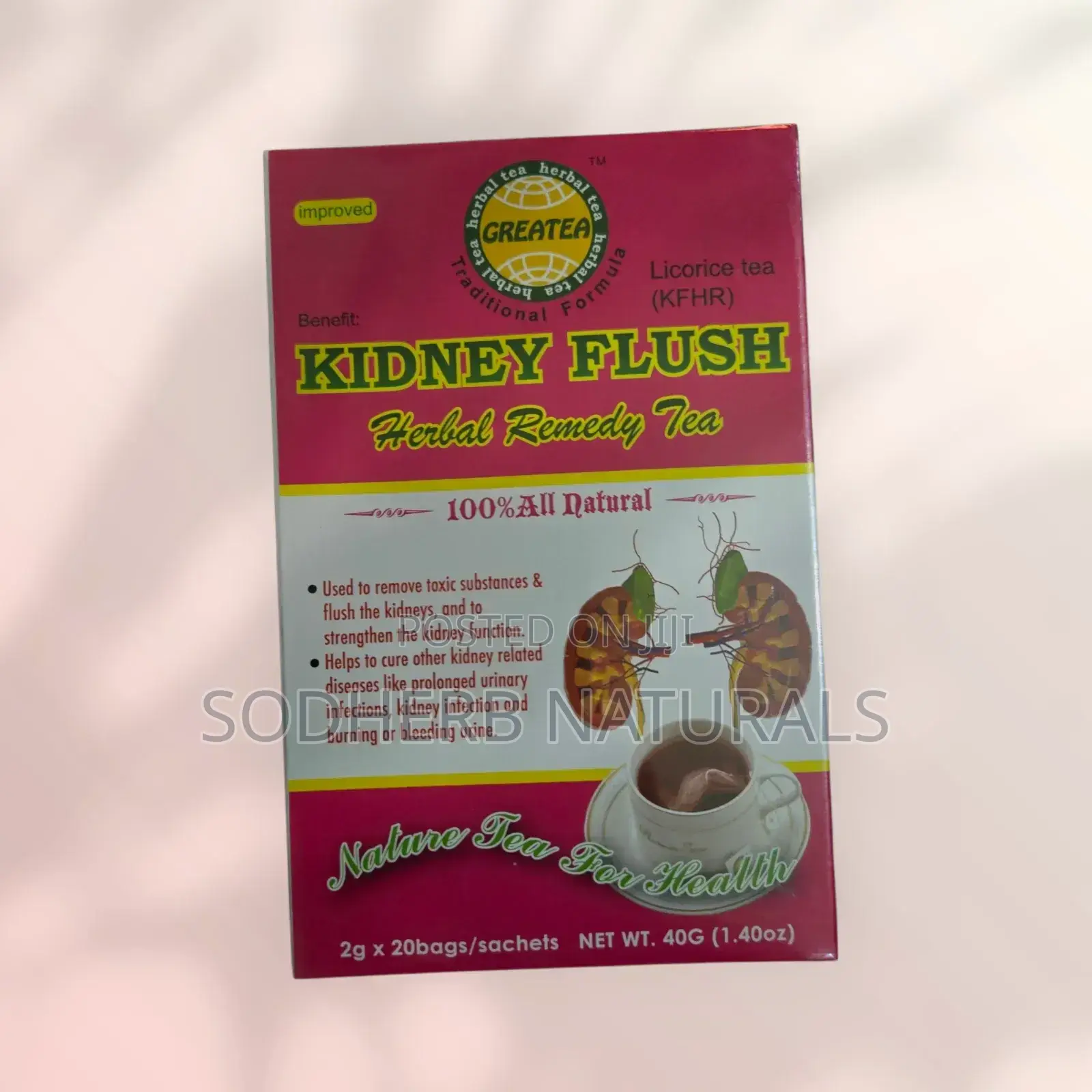 Kidney Flush Herbal Remedy Tea