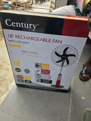 18"Century Rechargeable Standing Fan