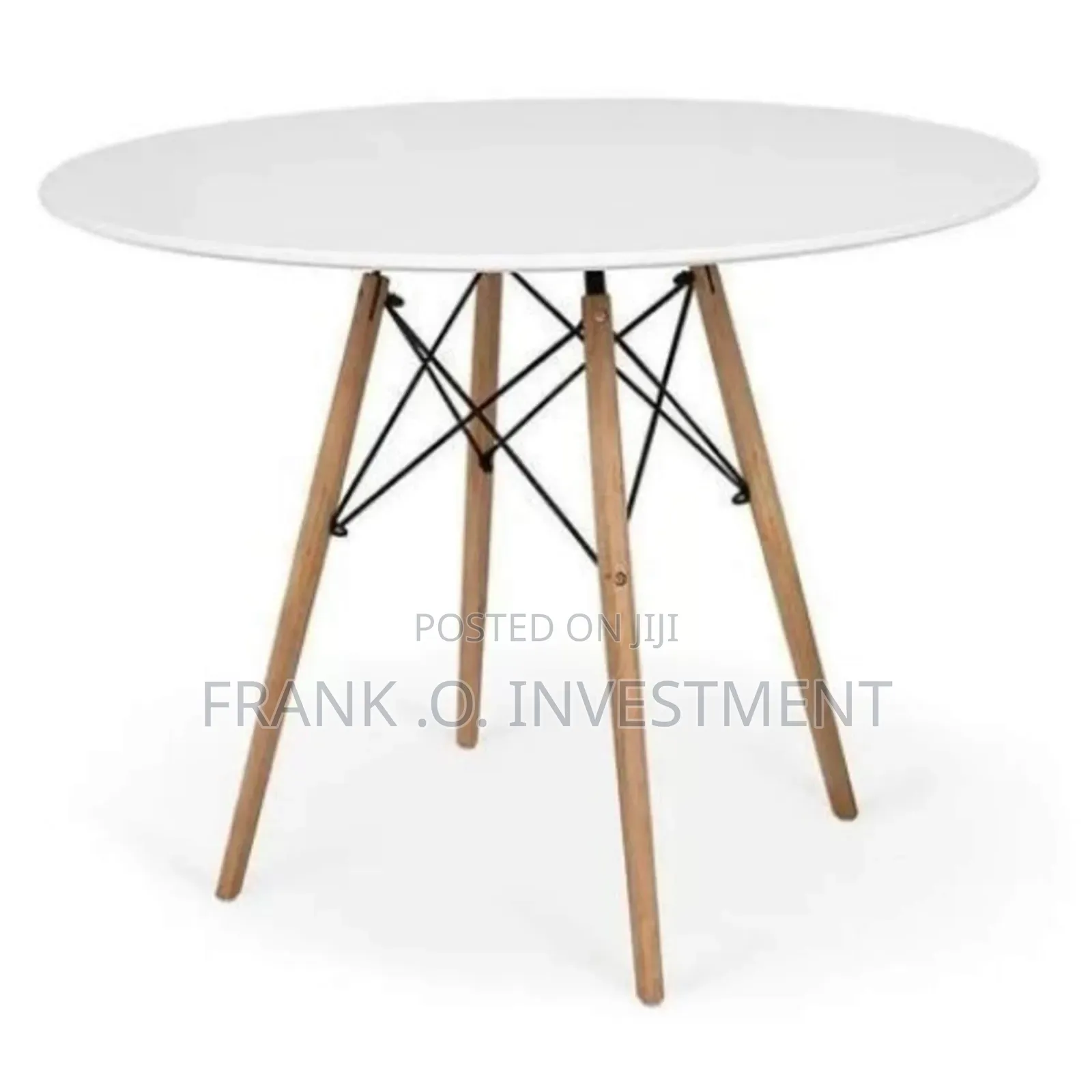 Panana Bentwood Round Dining Table - White