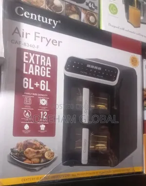Century 12l Double Compartment Digital Air Fryer 6l+6l