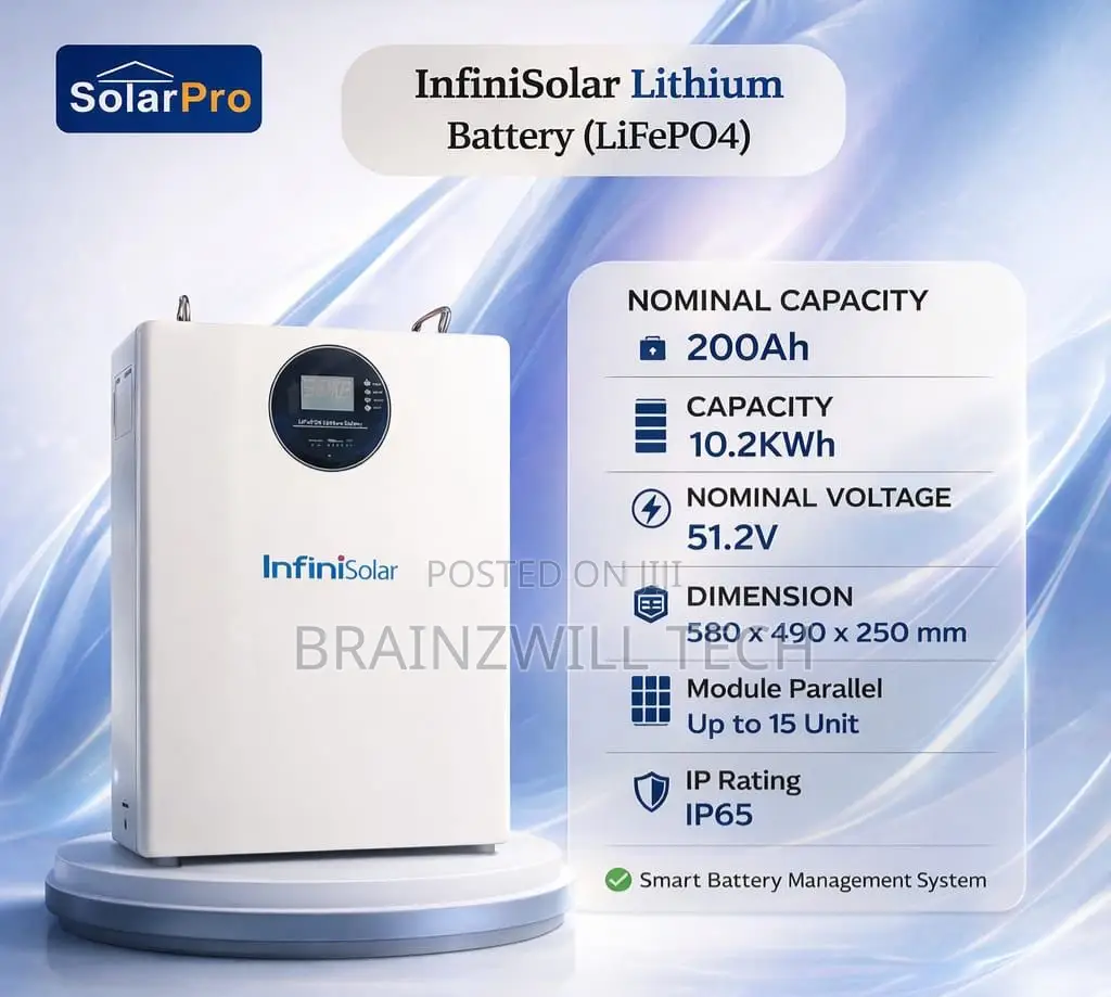 Infinisolar 10.2kwh Lithium-Ion Battery 51.2v