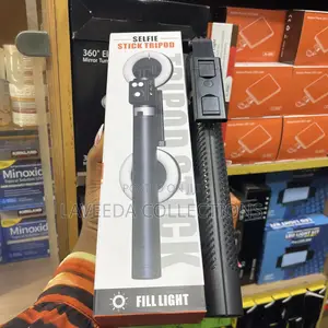 Long Selfie Stick With Bluetooth Shutter and Double Ledlight