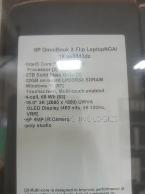 New Laptop HP OmniBook X Flip 16" 32GB Intel SSD 2T