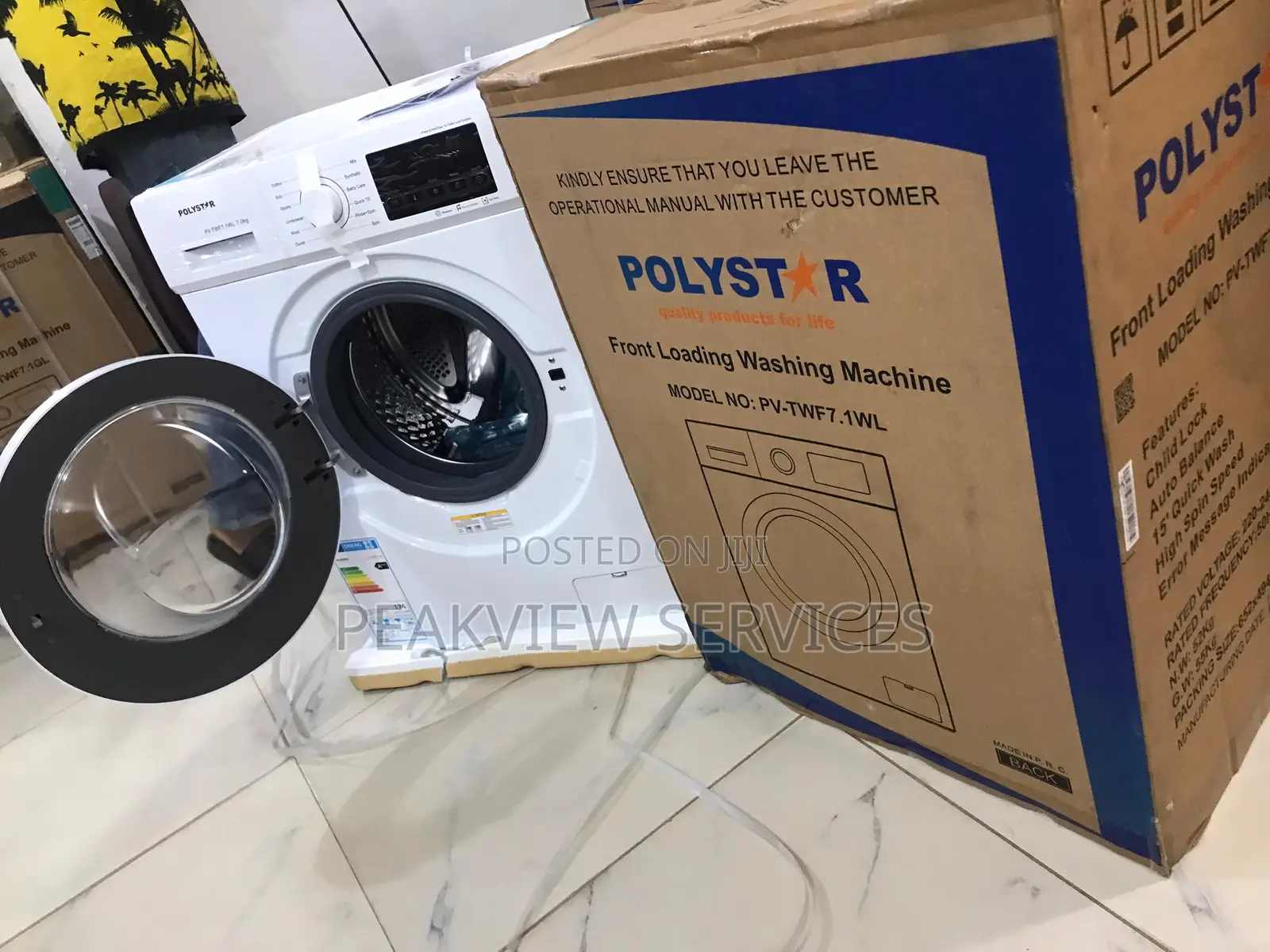 Polystar 7kg Front Load Laundry Washer