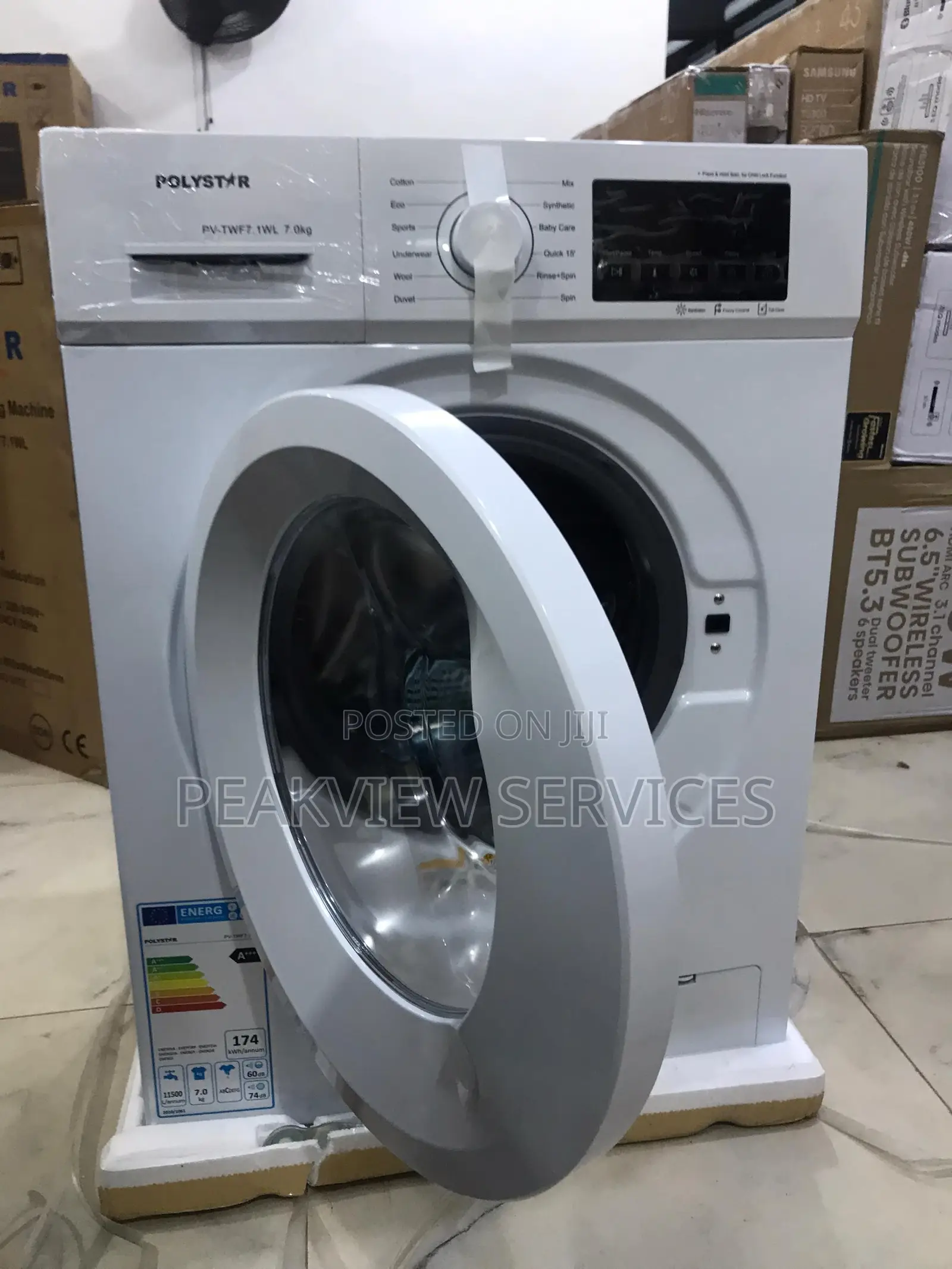 7kg Polystar Washing Machine Front Type Pv-Twf7-1wl