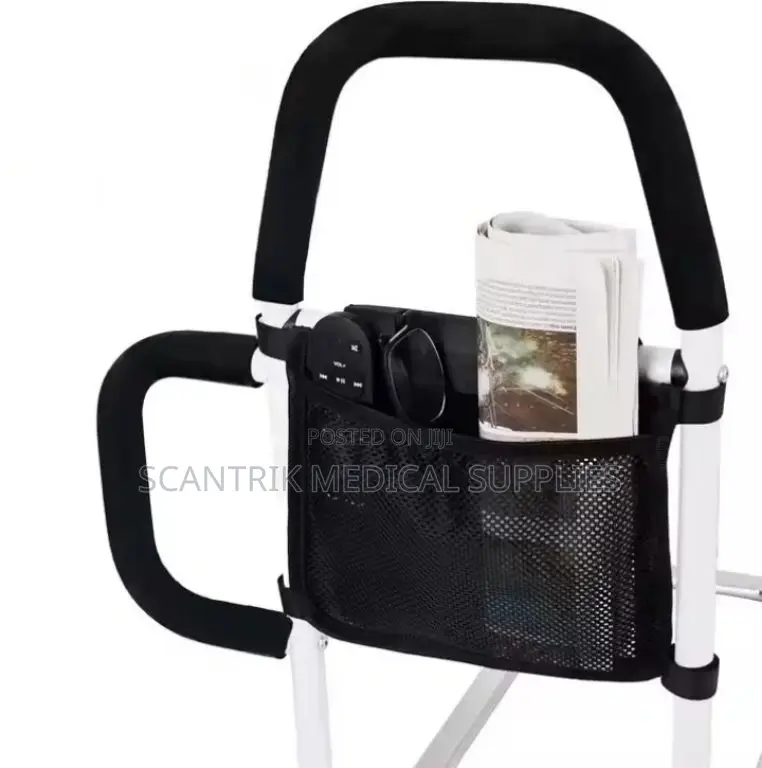 Adjustable Safety Bed Rail With Secure Strap System