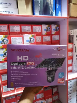 Dual Lens Solar PTZ Camera - Dual 18w Panels