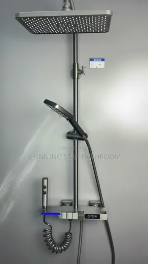 Luxury Heavy Gage Thermostat Rainfall Shower Set