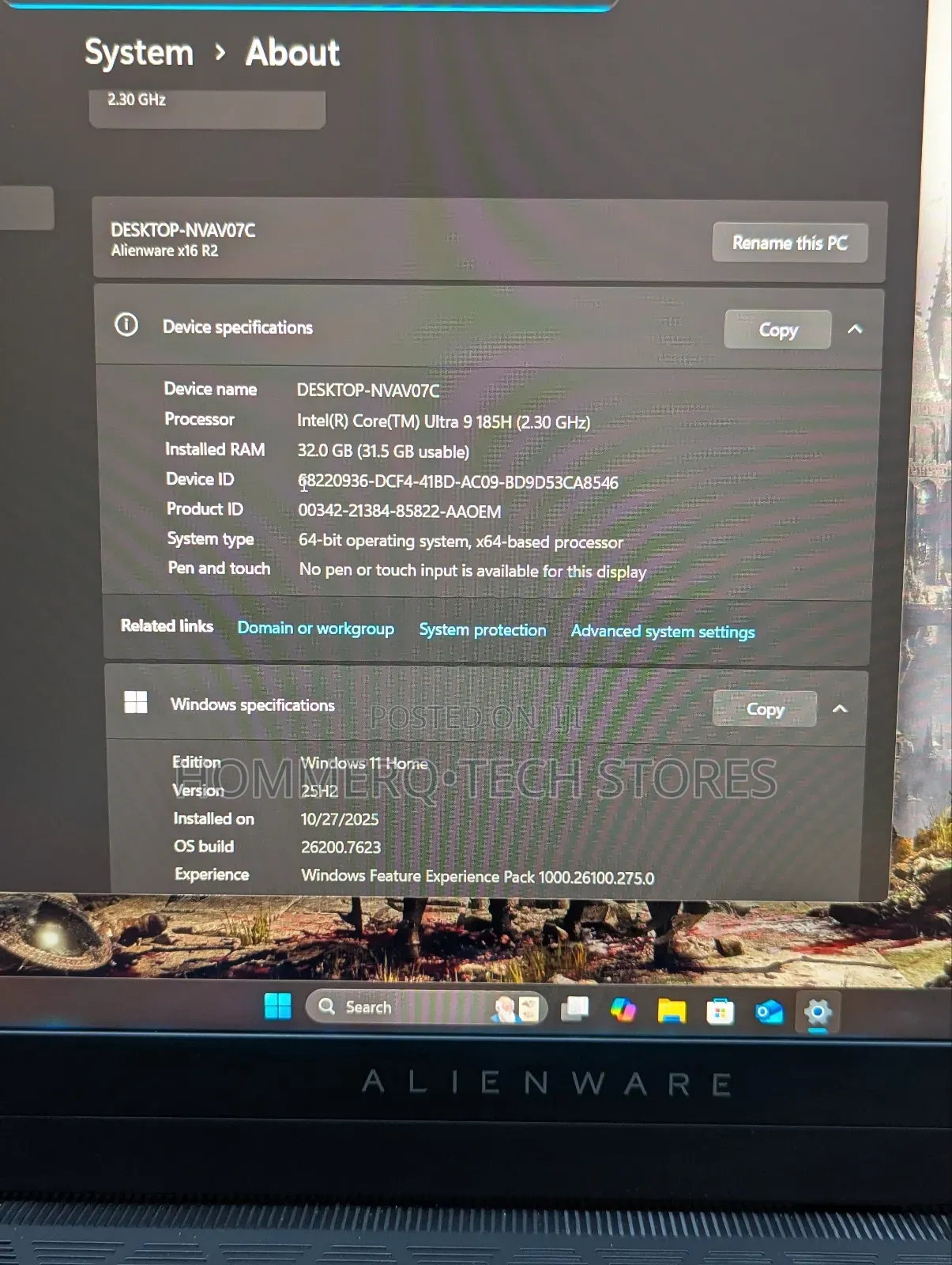Laptop Dell Alienware X16 R2 32GB Intel Core Ultra 9 SSD 1T