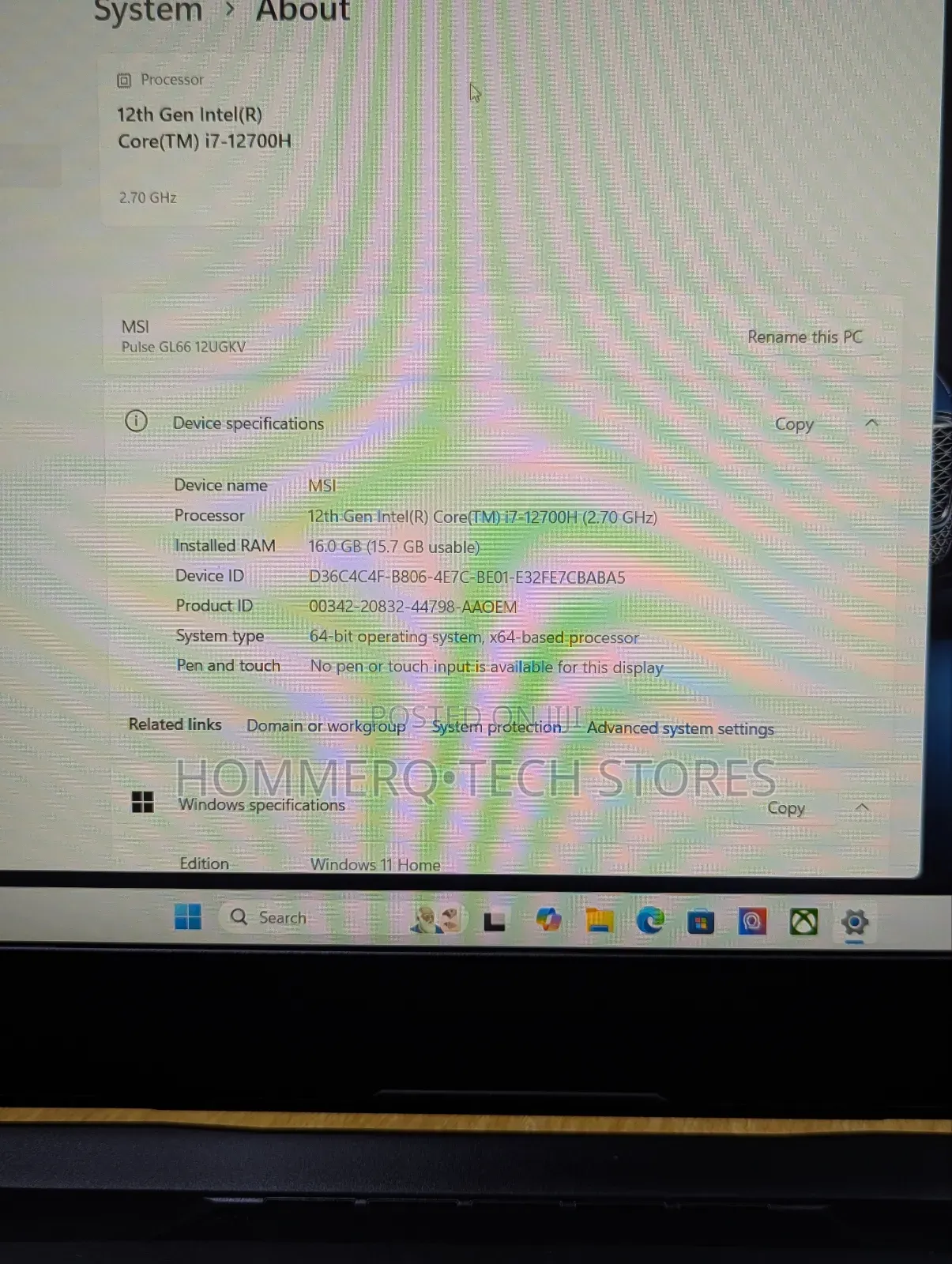 Laptop MSI Pulse GL66 16GB Intel Core I7 SSD 512GB