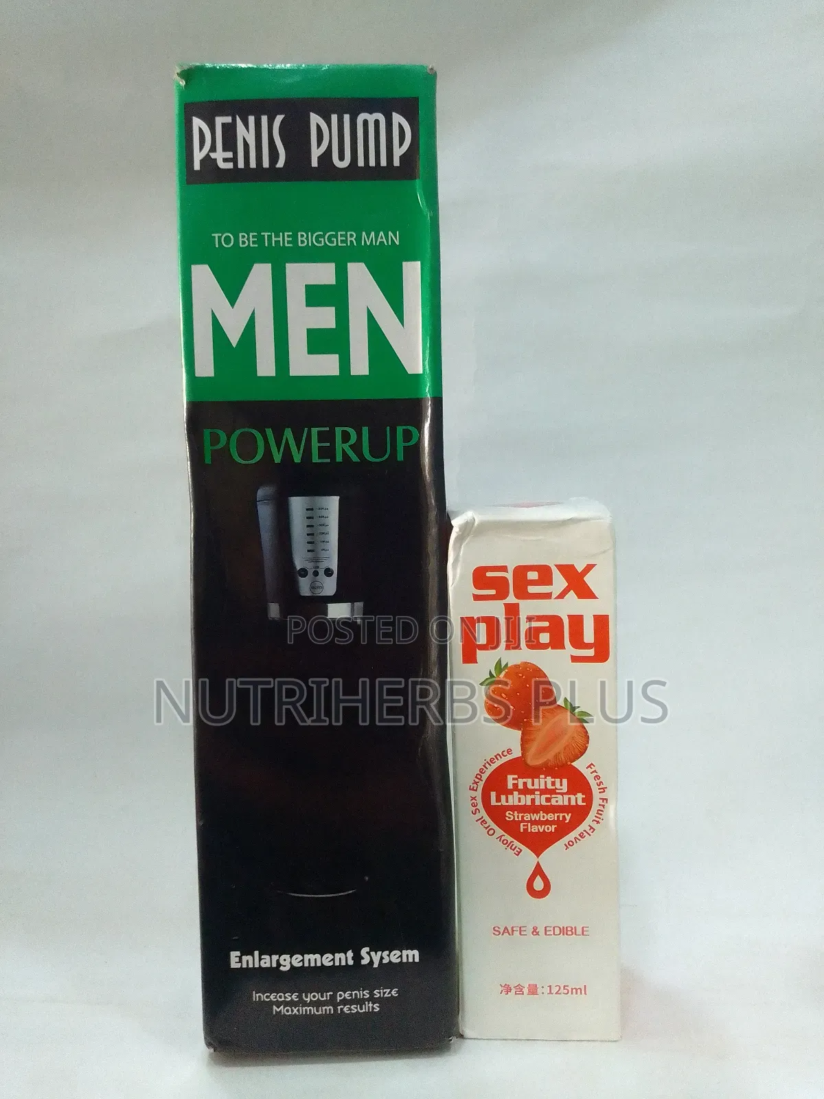 Powerup Pump + Sex Play Fruity Lubricant: For Erectile Dysfunction