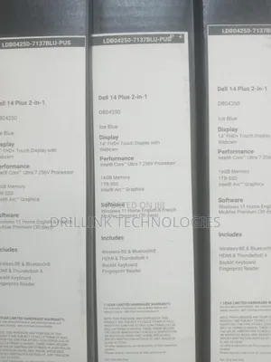 New Laptop Dell Plus 14 16GB Intel SSD 1T