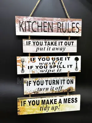 Kitchen Rules Wall Decor