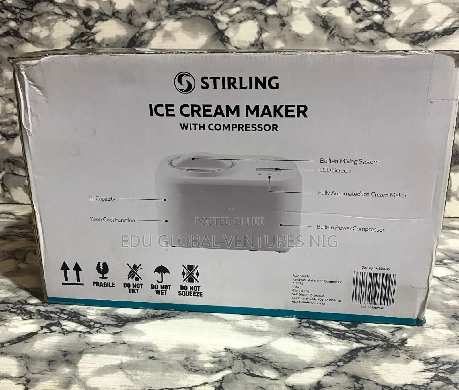 Stirling Ice Cream Maker/Machine With Compressor.