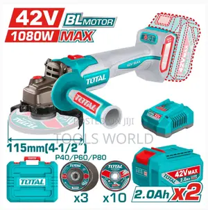 42v Angle Grinder Bl Motor 115mm M14 1080w Max 2x2.0ah