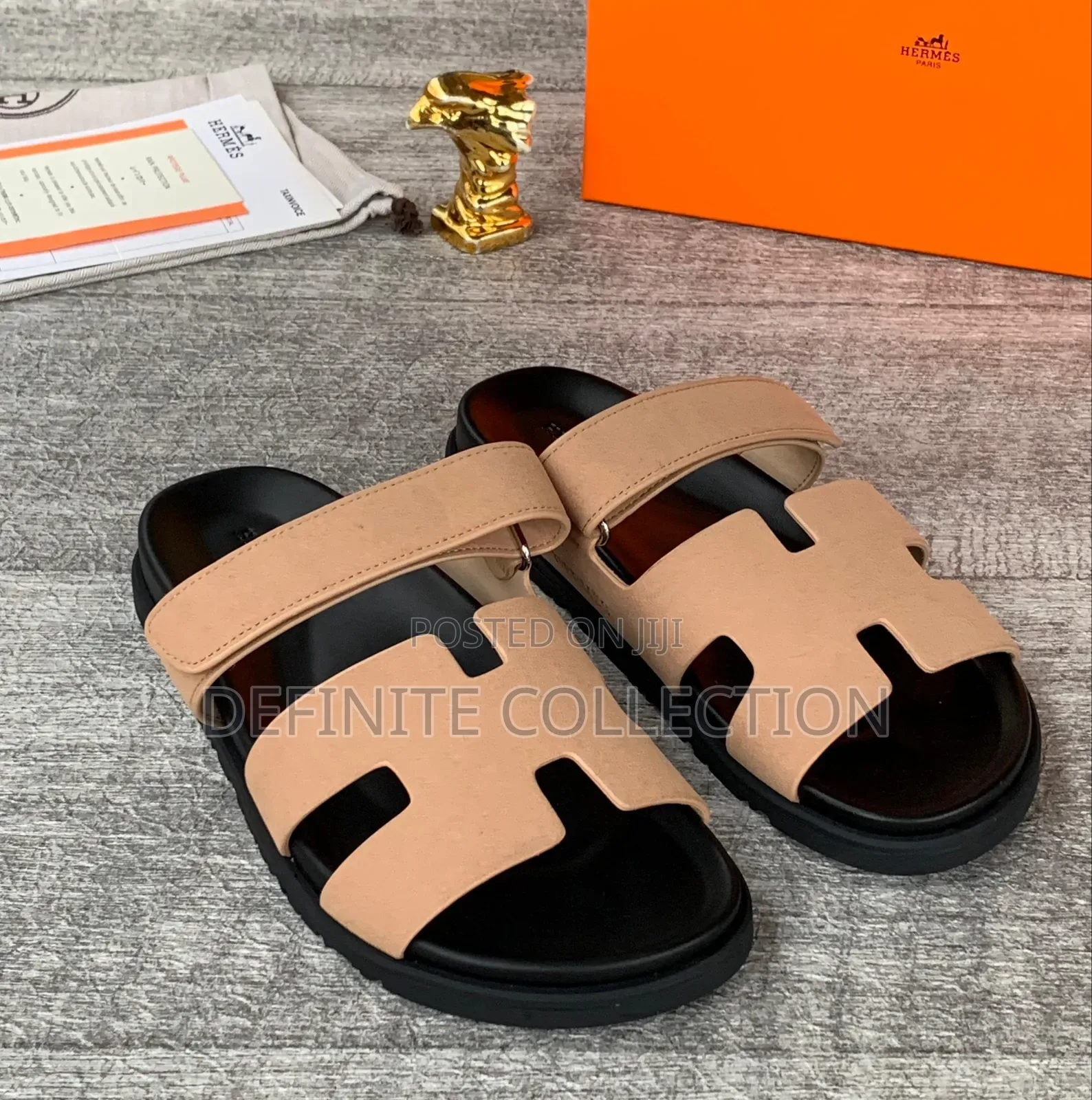 Top Grade Hermes Leather Slippers