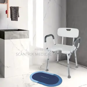 Extra-Stable Bathroom Shower Chair With Supportive Backrest