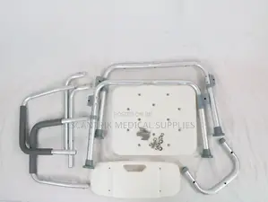 Adjustable Crossed-Base Shower Chair for Elderly and Disabled Users