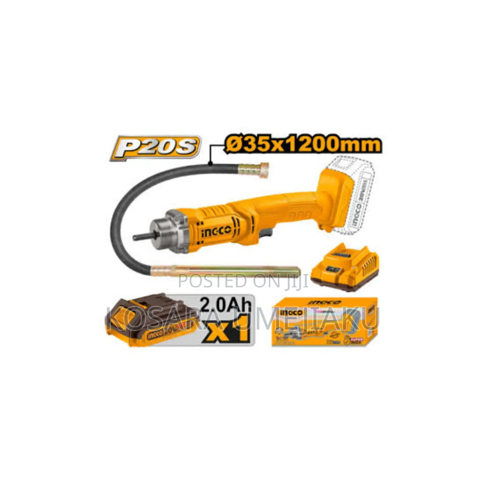 Ingco Cordless Concrete Poka Vibrator 20v
