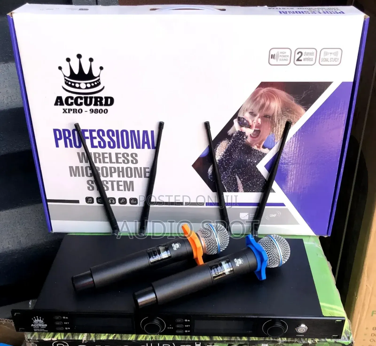 Accurd Xpro-9800 Professional Dual Handheld Digital Wireless Microphon