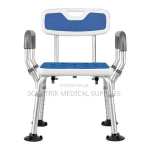 Extra-Sturdy Bathroom Shower Chair With Cross Frame Design