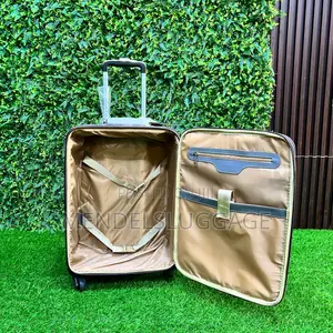 6-Piece Brown Travel Bag Set With Spinner Wheels