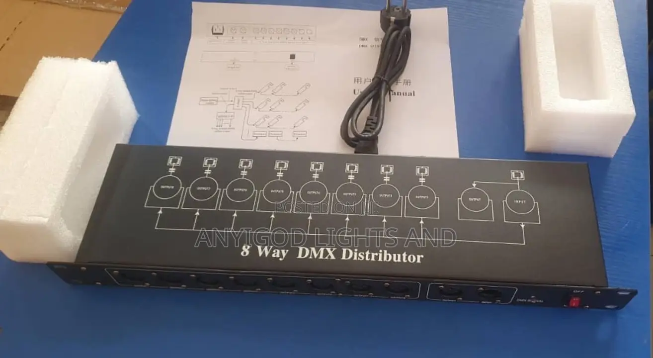 Splitter 8 Channels DMX Light Distribution Box