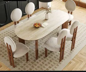 6 Seater Marble Dining Set