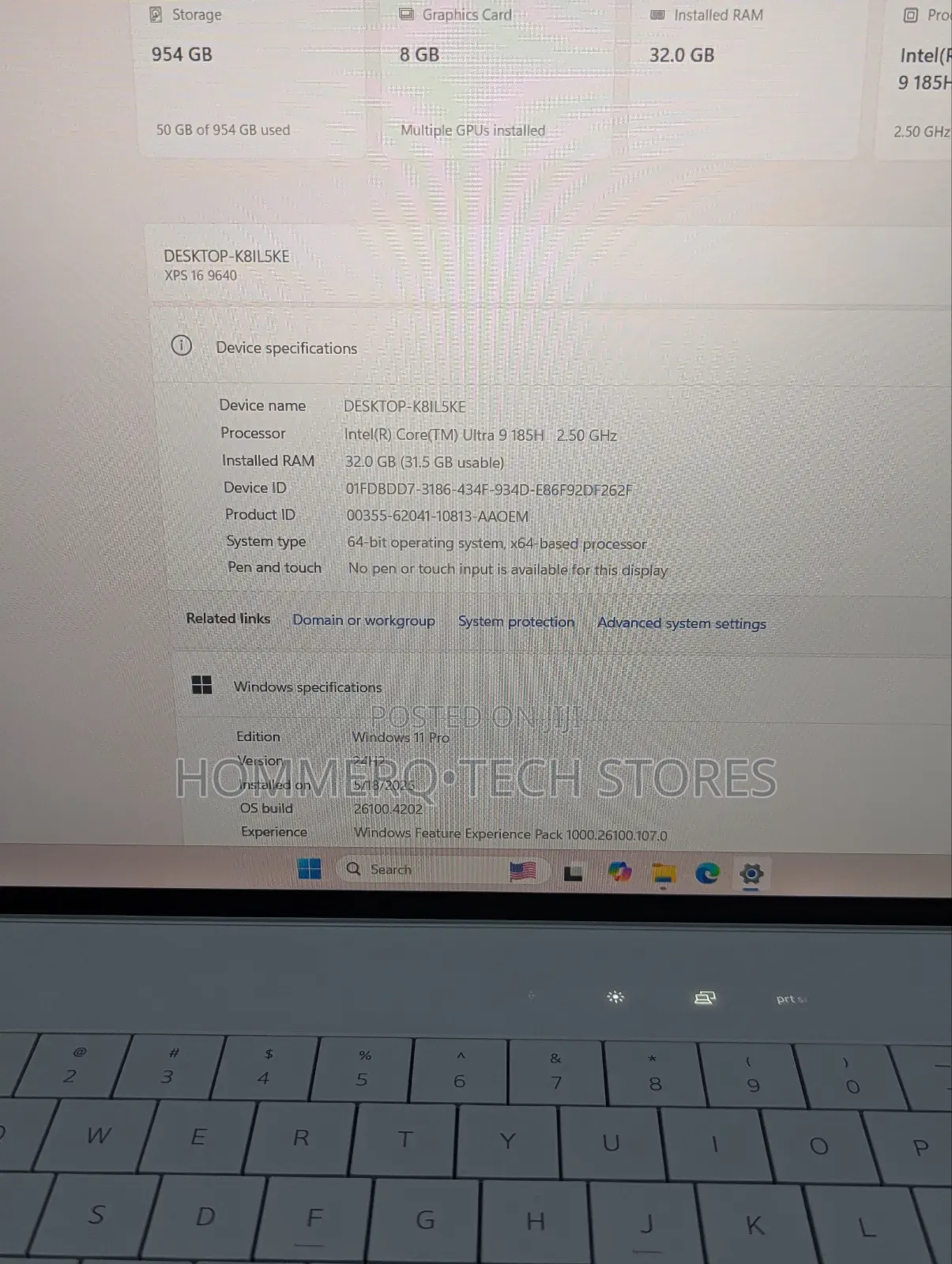 Laptop Dell XPS 16 9640 32GB Intel Core Ultra 9 SSD 1T