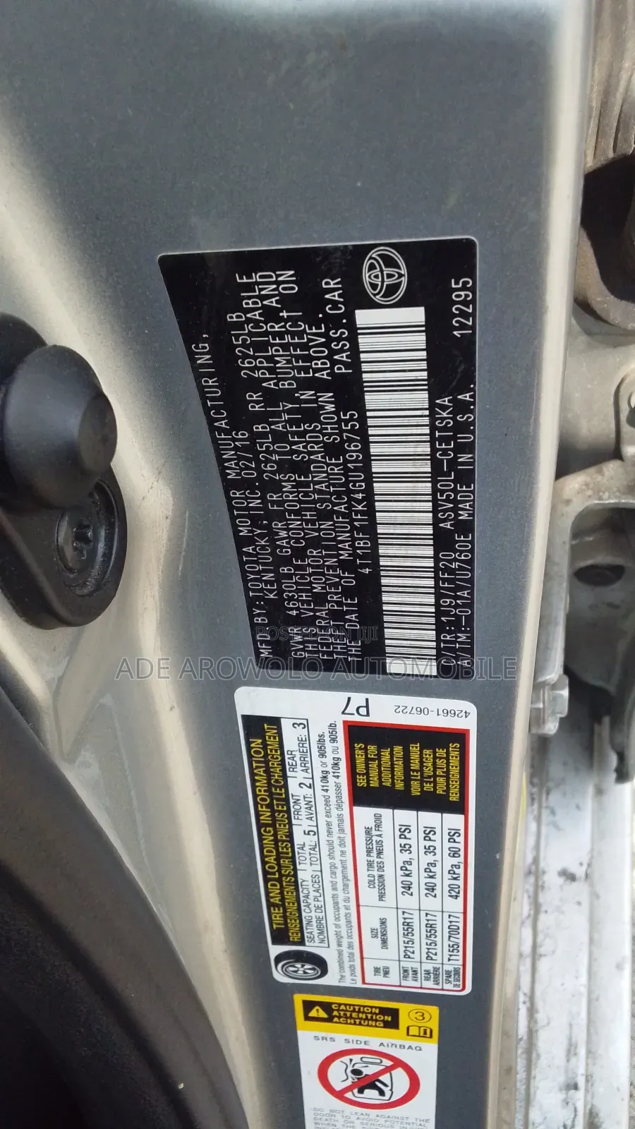 Toyota Camry 2016 Silver