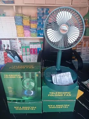 Rechargeable, Portable Telescopic Folding Fan.