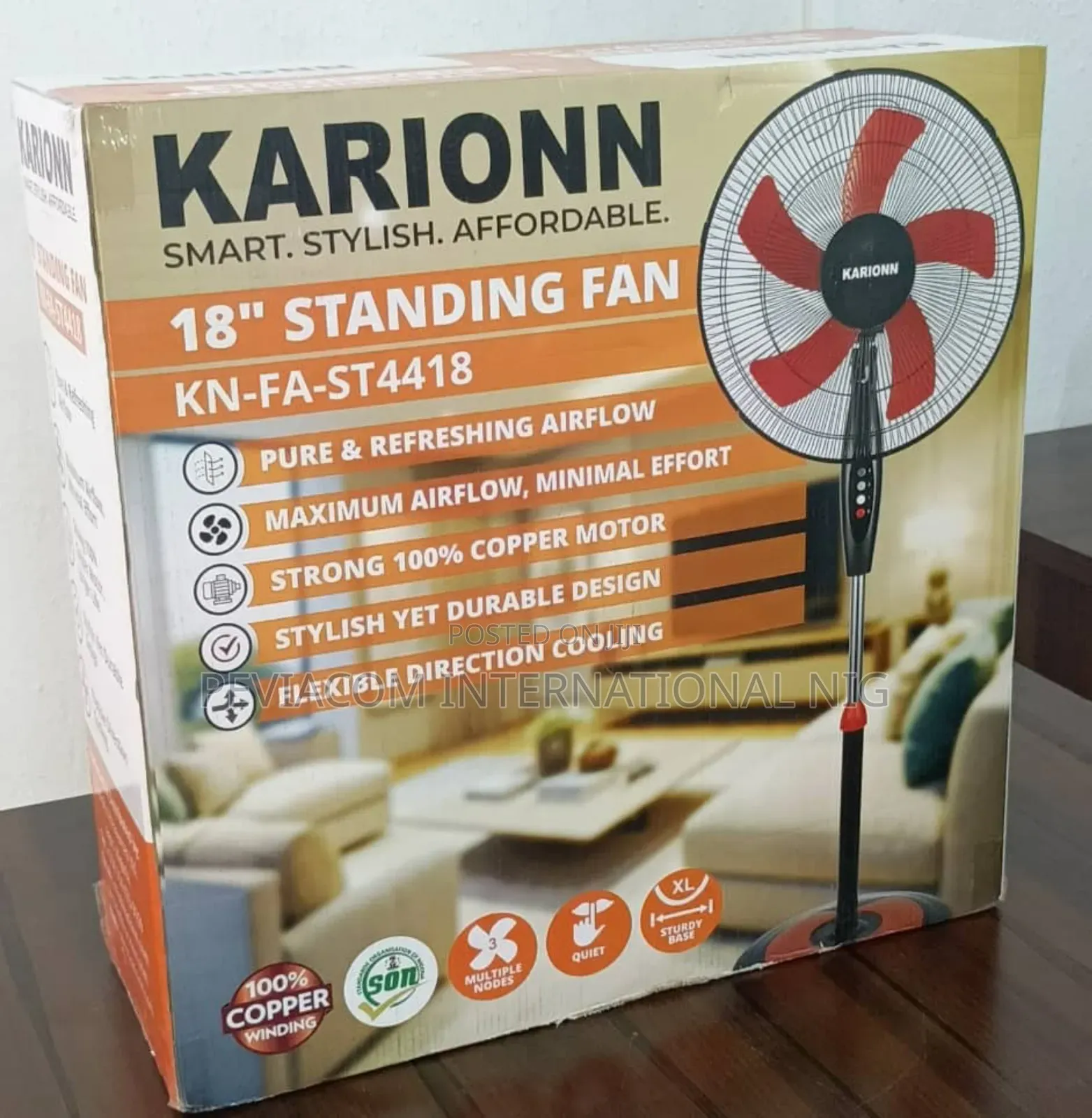 Karionn 18" Fan With Remote Control