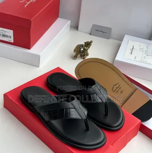 Salvatore Ferragamo Leather Flat Slippers