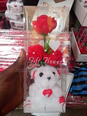 Valentine's Flower Teddy Set