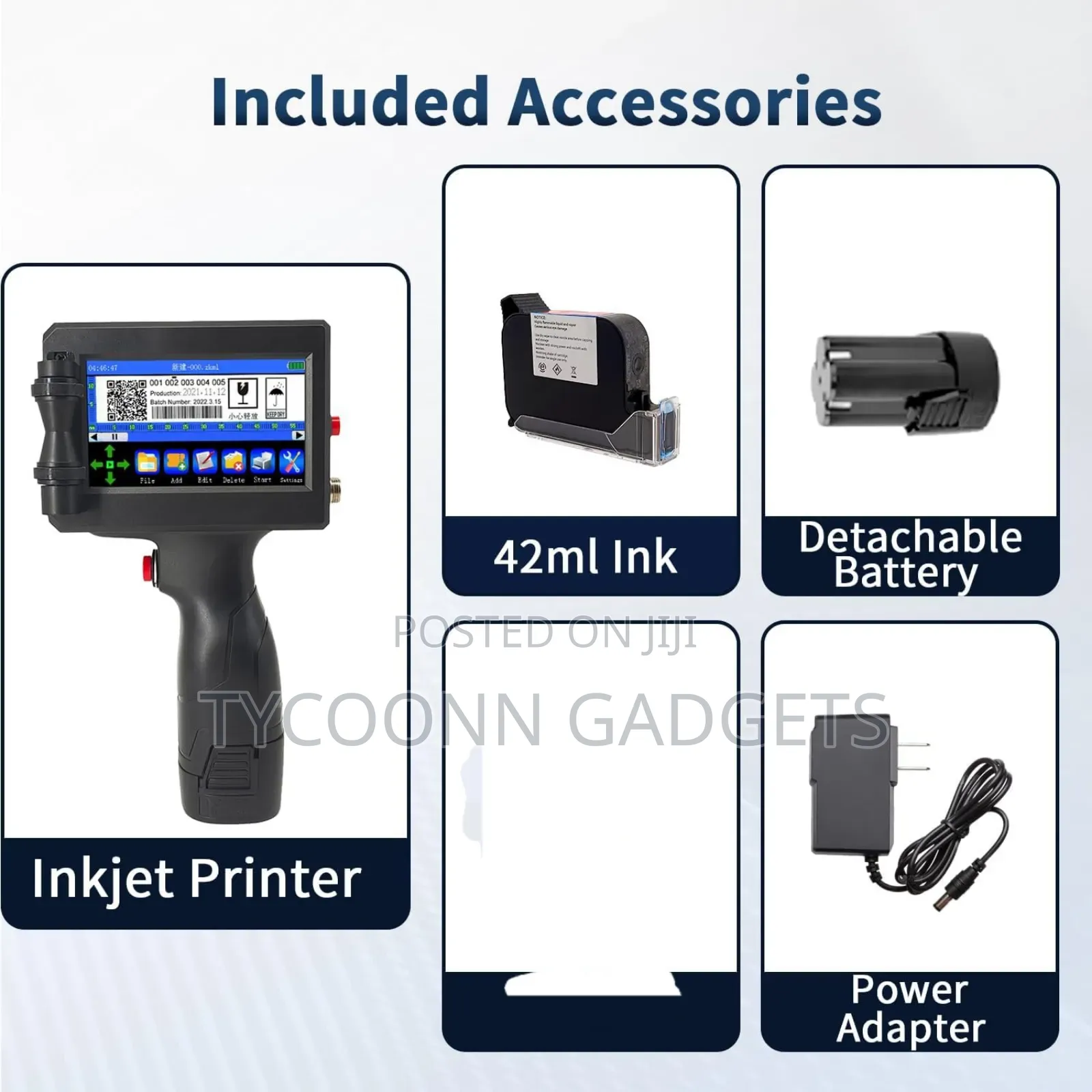 Portable Handheld Inkjet Printer for Date, Qr Code, Barcodes Logos Etc
