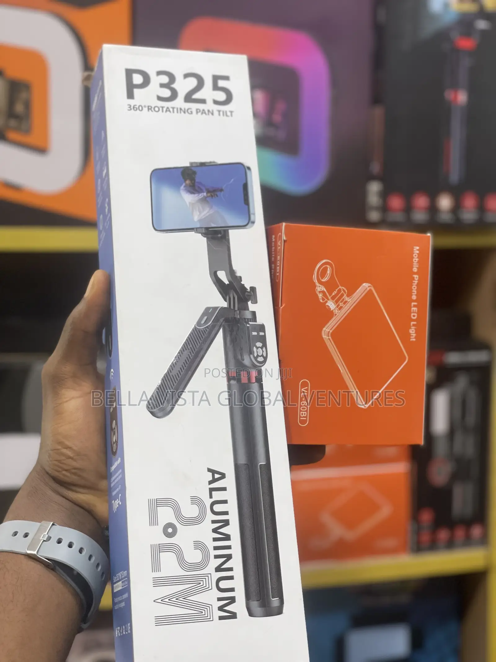 P325 Selfie Stick Tripod Selfie Light Combo