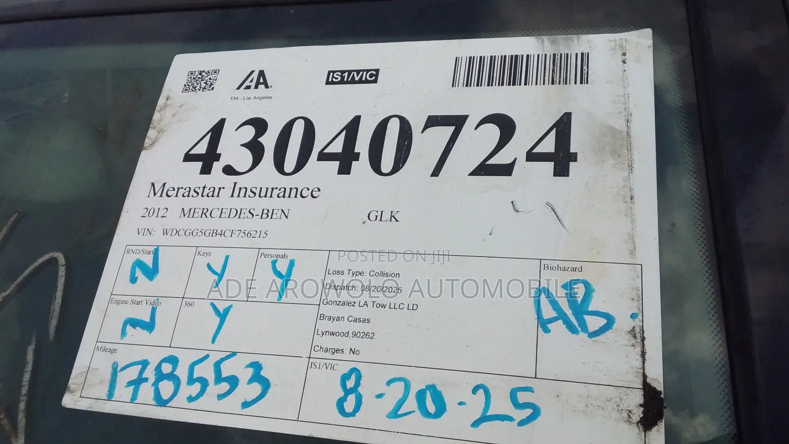 Mercedes-Benz GLK-Class 2012 Silver