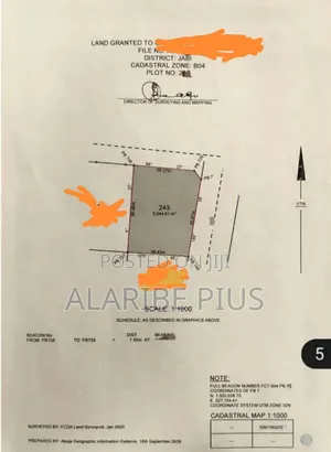 2,344.61 SQM of Resd. Land 4 Sale at Jabi Abuja, Nigeria.