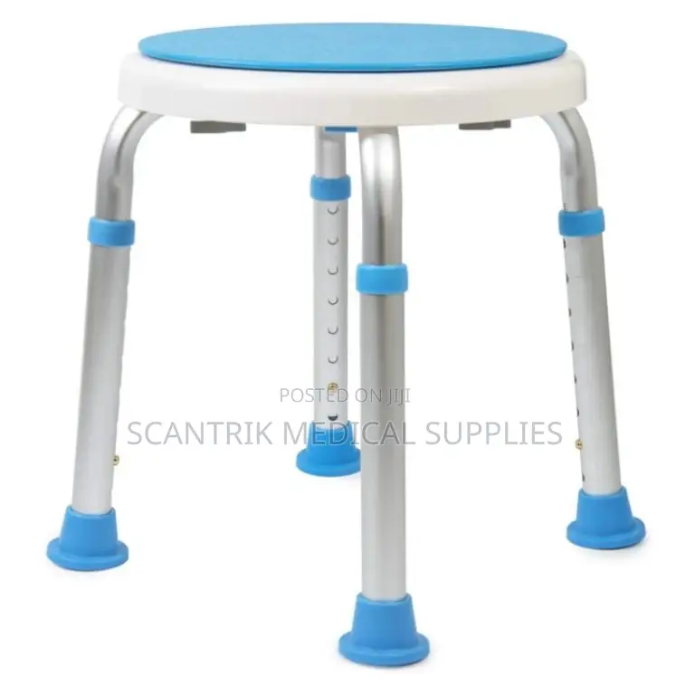 Compact Rotating Shower Stool With Stable Support Frame