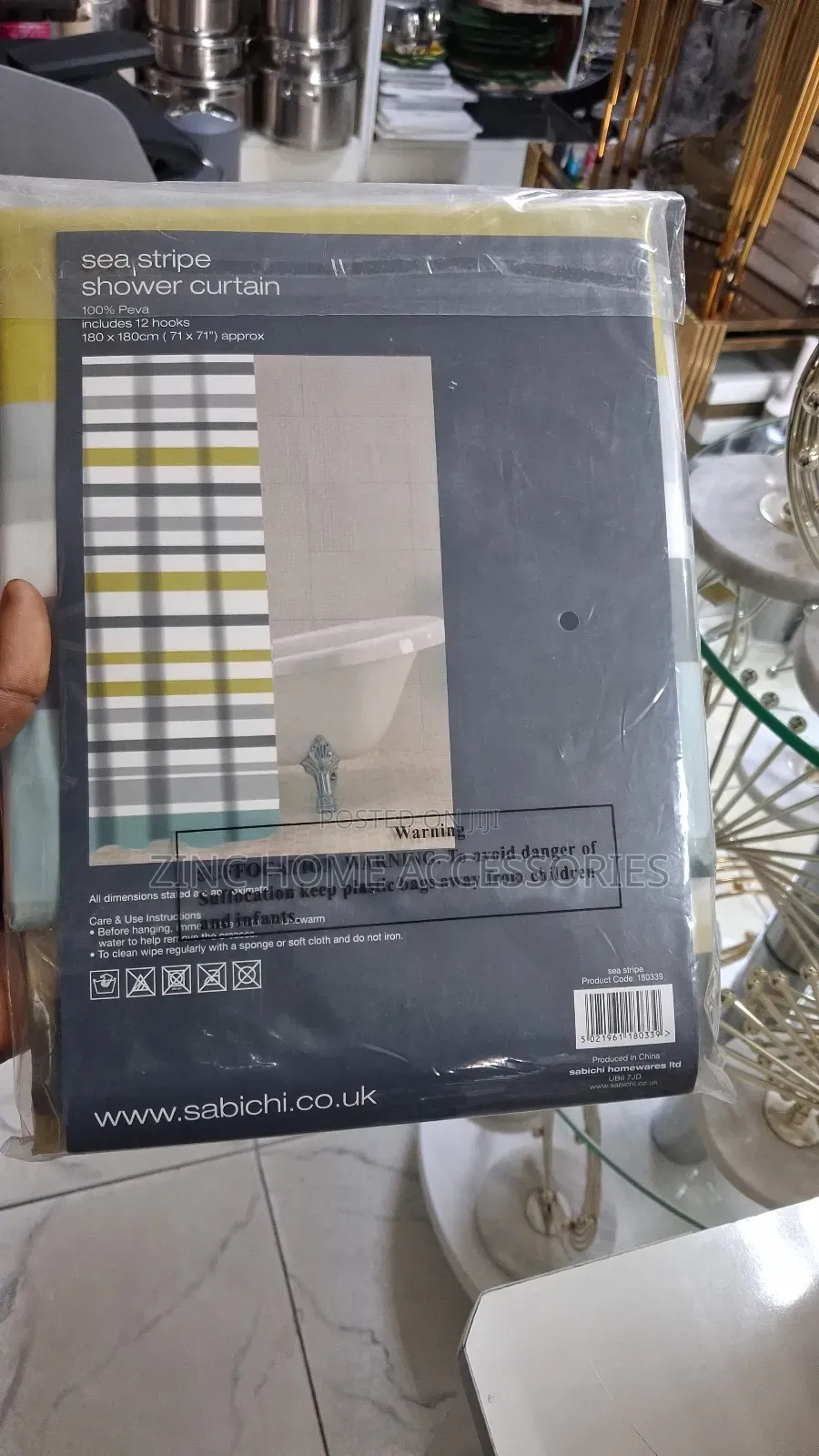Sabichi Stripes Shower Curtain