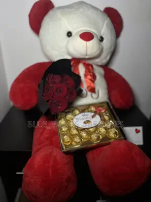 Fresh Roses /Teddy Bear
