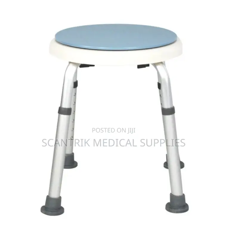Adjustable Rotating Shower Stool With Non-Slip Feet