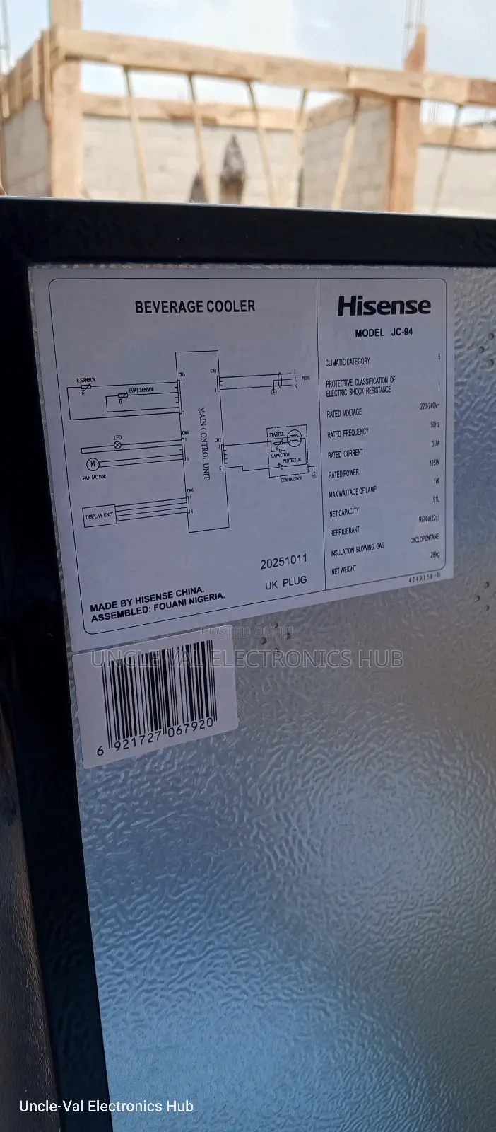Hisense Showcase Chiller (Table Top)