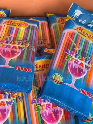 100pcs Colourful Bendable Drinking Straws