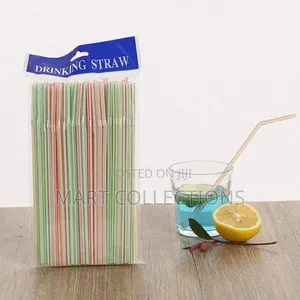 100pcs Disposable Drinking Straws